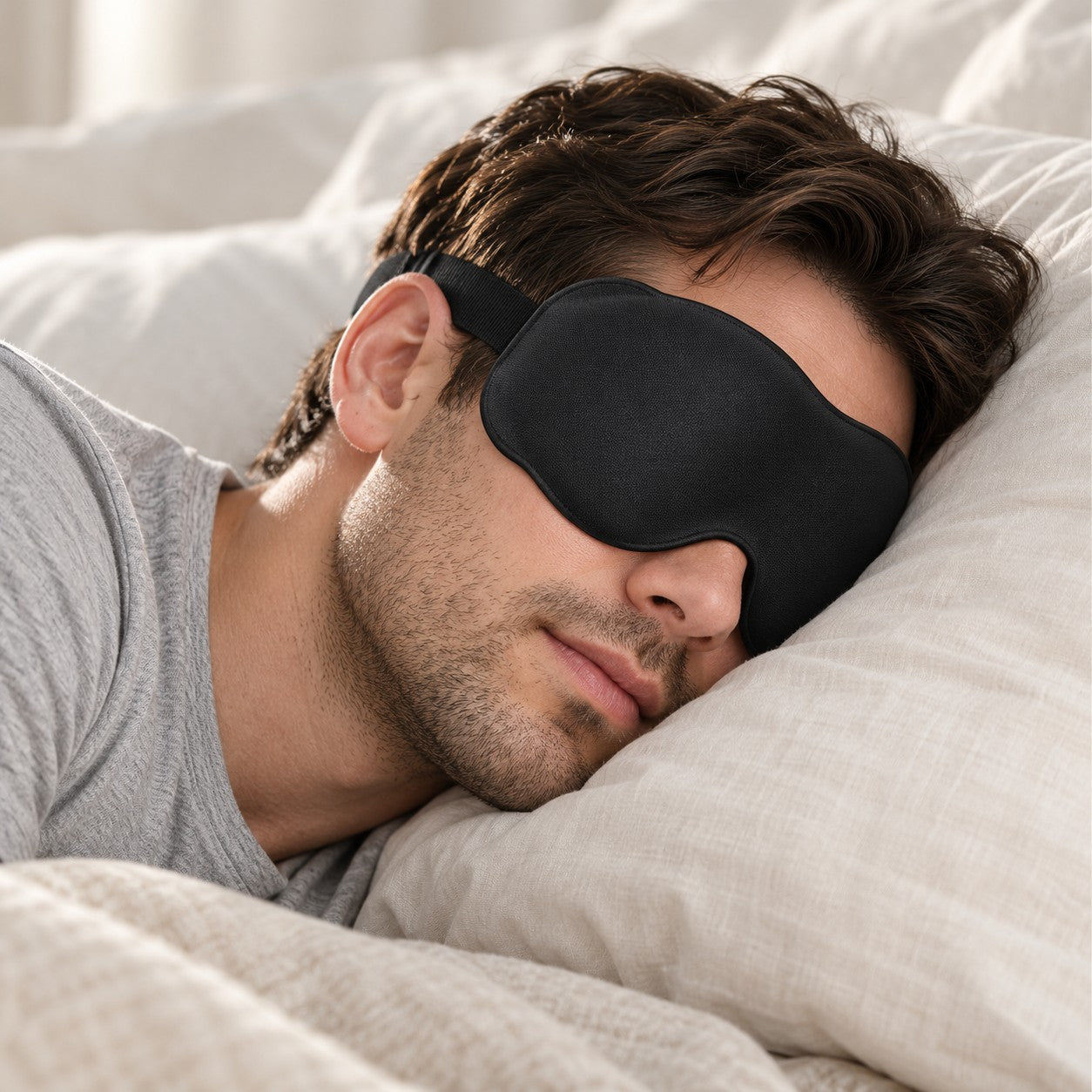 A person resting with the Nightform mask in Obsidian